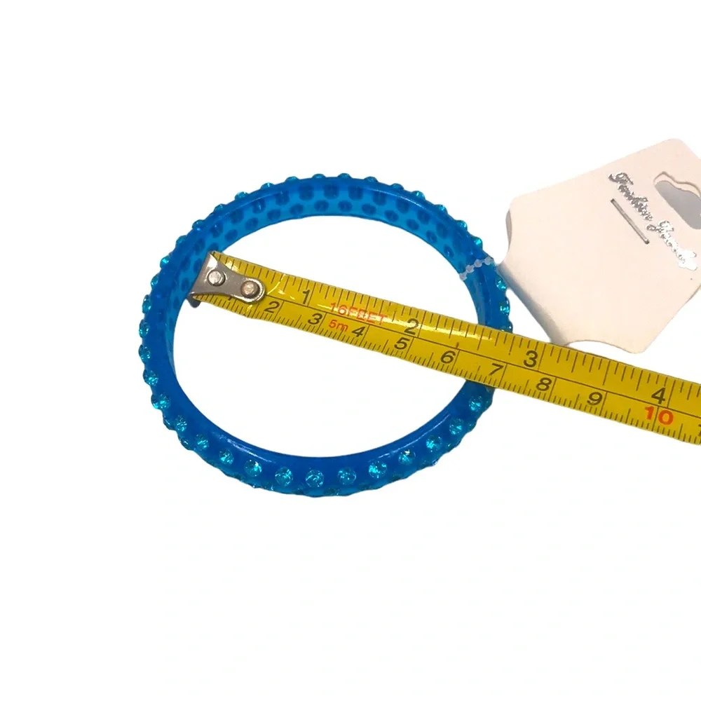 Various Colors Plastic Gem Stone Bangle Bracelets